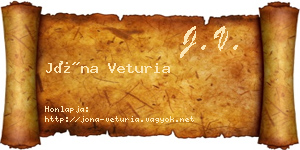 Jóna Veturia névjegykártya